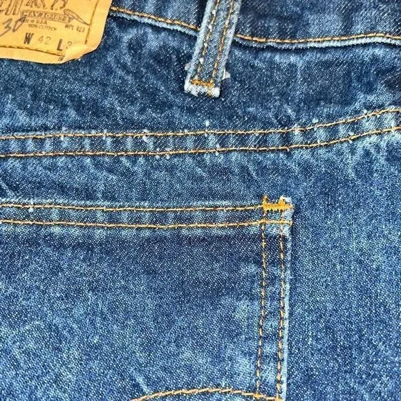 Vintage Levis 505 20505 Orange Tab Jeans Men’s 42X30 70s-80s USA Made Cowboy